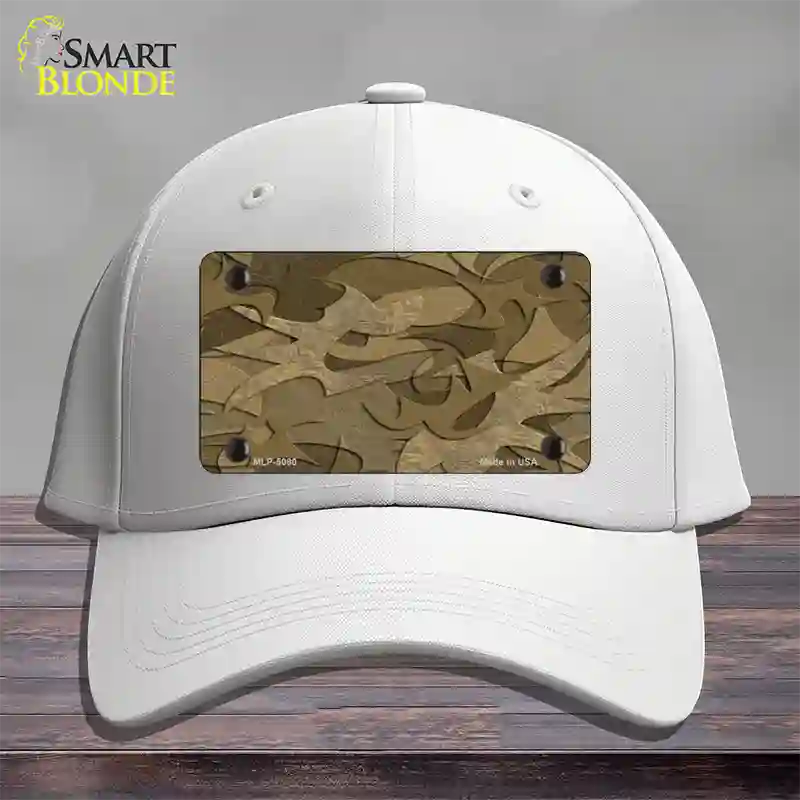 Brown Camouflage Novelty License Plate Hat Cotton / White