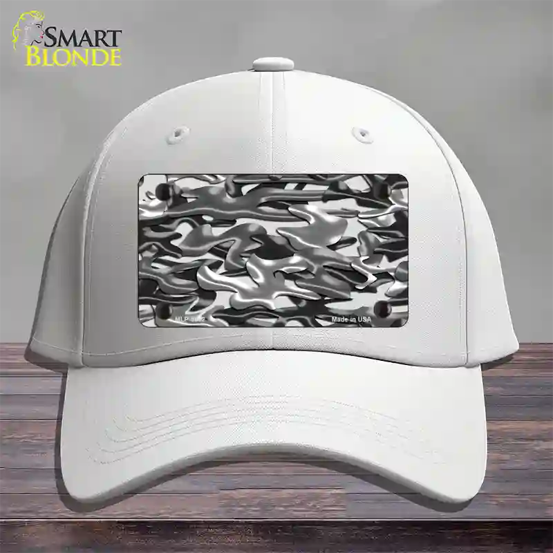 Grey Camouflage Novelty License Plate Hat Cotton / White