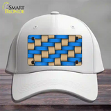 Weave Blue & Tan Novelty License Plate Hat Cotton / White