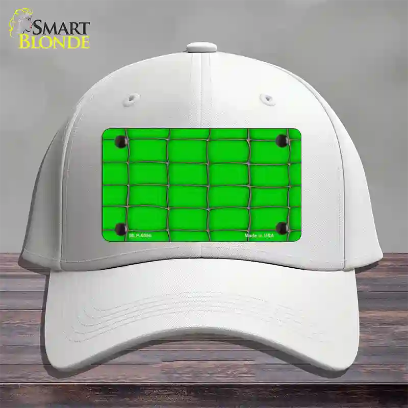 Web Green Novelty License Plate Hat Cotton / White