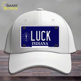 Luck Indiana State Novelty License Plate Hat Cotton / White