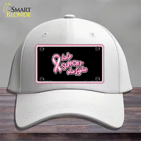 Help Support The Fight Novelty License Plate Hat Cotton / White