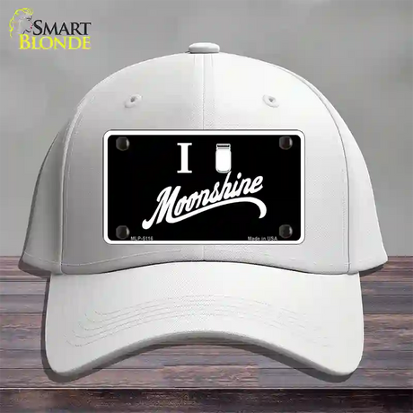 I Love Moonshine Novelty License Plate Hat Cotton / White