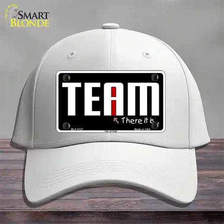 I In Team Novelty License Plate Hat Cotton / White