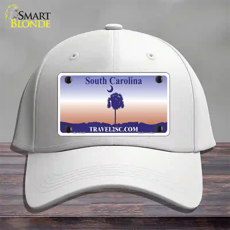 South Carolina Blank Novelty License Plate Hat Cotton / White