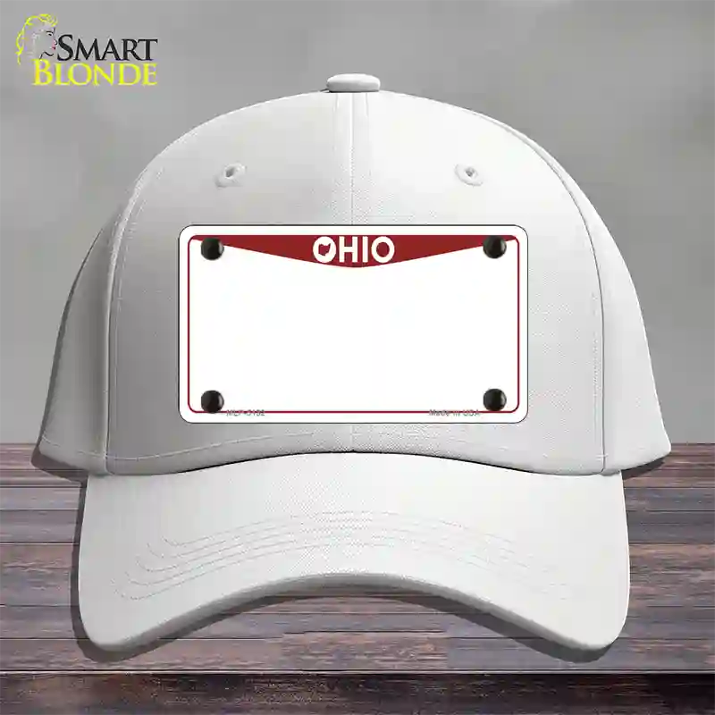 Ohio Maroon Blank Novelty License Plate Hat Cotton / White