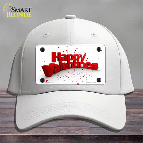 Happy Valentines Novelty License Plate Hat Cotton / White