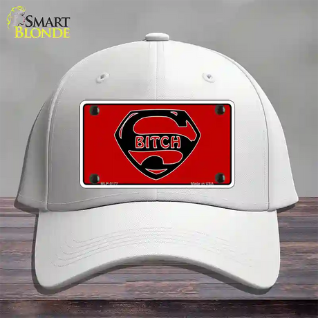 Super Bitch Novelty License Plate Hat Cotton / White