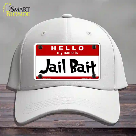 Jail Bait Novelty License Plate Hat Cotton / White