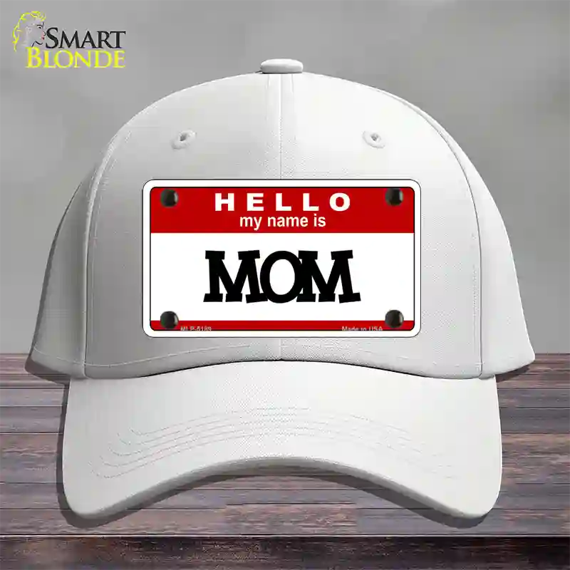 Mom Novelty License Plate Hat Cotton / White