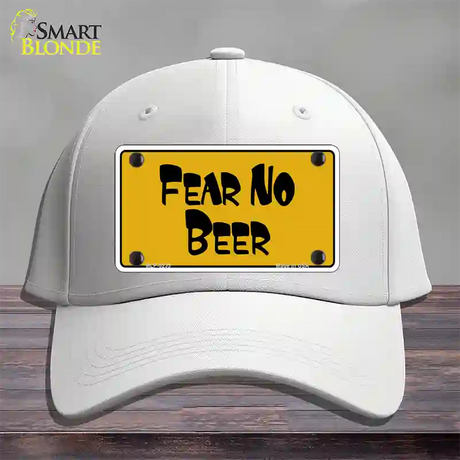 Fear No Beer Novelty License Plate Hat Cotton / White