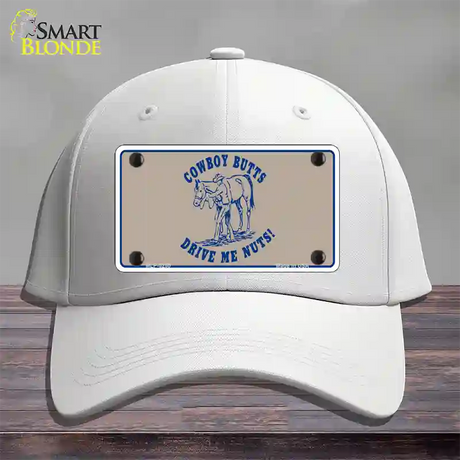 Cowboy Butts Novelty License Plate Hat Cotton / White