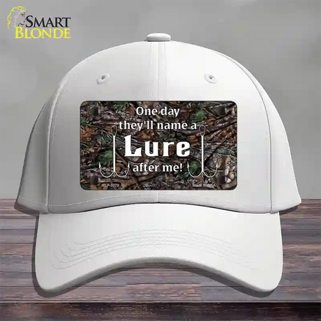 Name A Lure After Me Novelty License Plate Hat Cotton / White