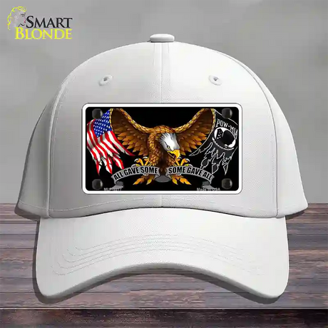 POW MIA All Gave Some Some Gave All Novelty License Plate Hat Cotton / White