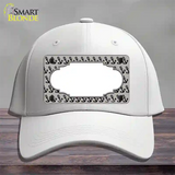 Grey Black Anchor Scallop Center Novelty License Plate Hat Cotton / White