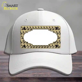 Gold Black Anchor Scallop Center Novelty License Plate Hat Cotton / White