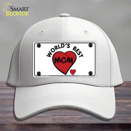 Worlds Best Mom Novelty License Plate Hat Cotton / White