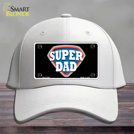 Super Dad Novelty License Plate Hat Cotton / White