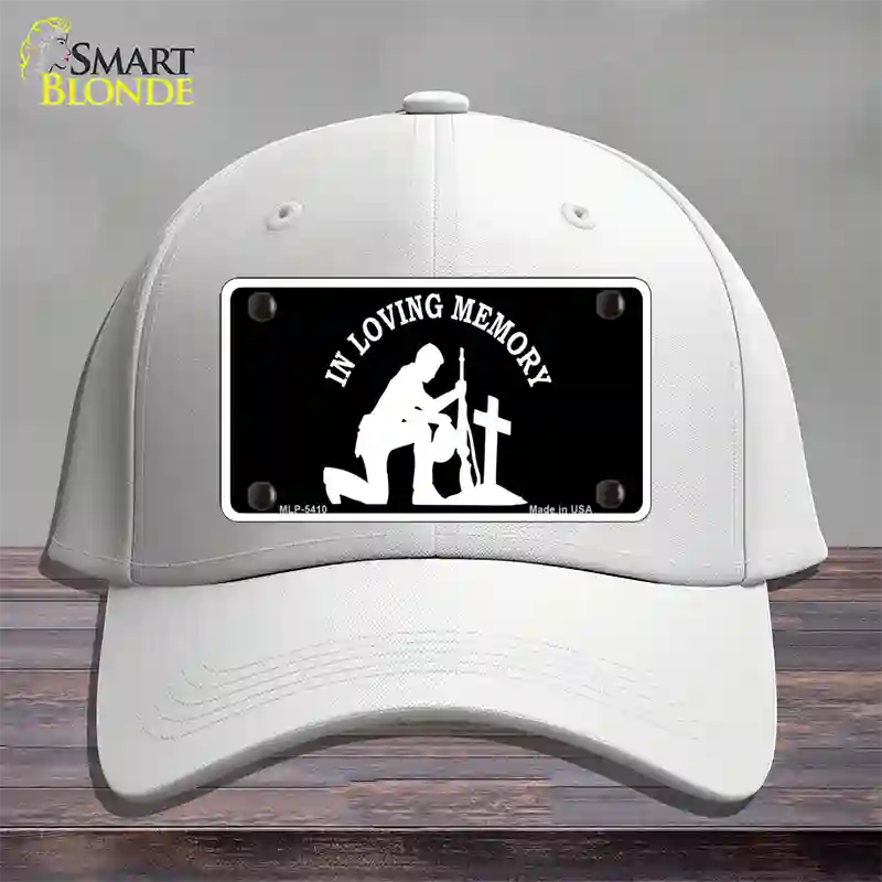 In Loving Memory Cross Novelty License Plate Hat Cotton / White