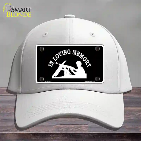 In Loving Memory Lookout Novelty License Plate Hat Cotton / White