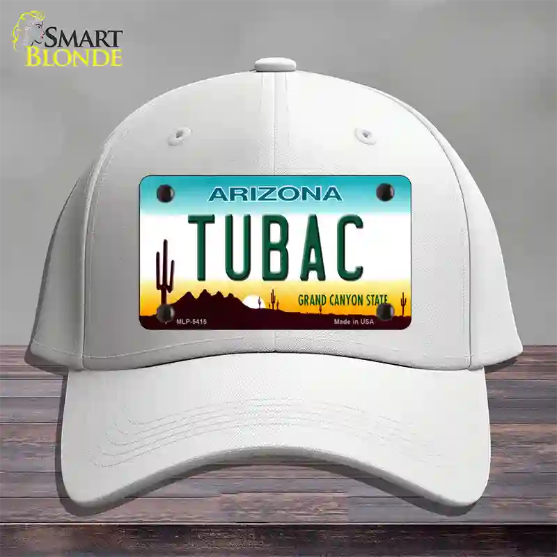 Tubac Arizona Novelty License Plate Hat Cotton / White