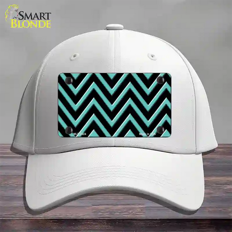 Tiffany Blue Chevron Novelty License Plate Hat Cotton / White