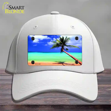 Ocean Sunrise Novelty License Plate Hat Cotton / White