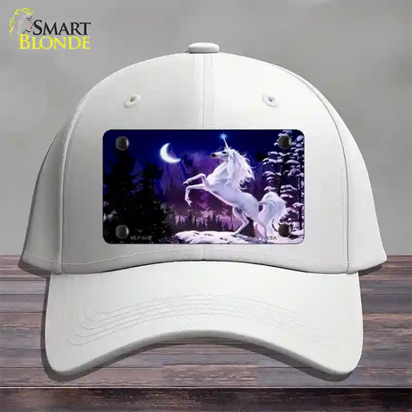 Unicorn Novelty License Plate Hat Cotton / White