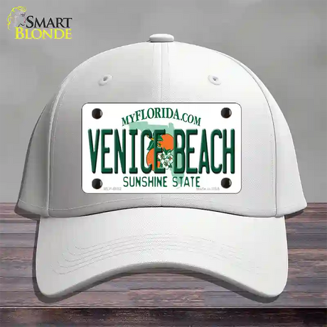 Venice Beach Florida Novelty License Plate Hat Cotton / White