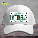 Daytona Beach Florida Novelty License Plate Hat Cotton / White