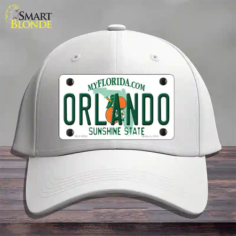 Orlando Florida Novelty License Plate Hat Cotton / White