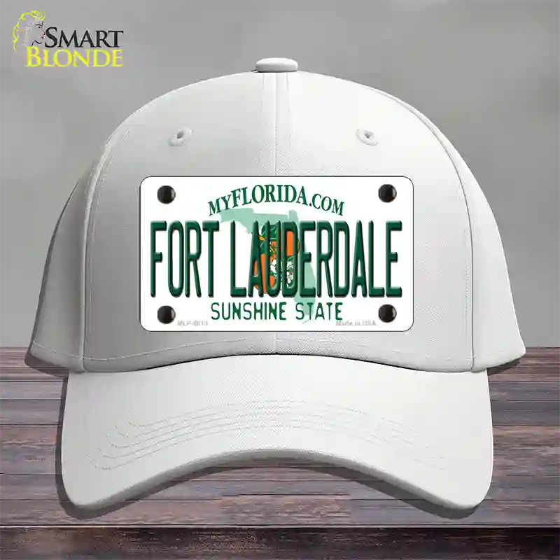 Fort Lauderdale Florida Novelty License Plate Hat Cotton / White