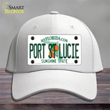 Port St Lucie Florida Novelty License Plate Hat Cotton / White