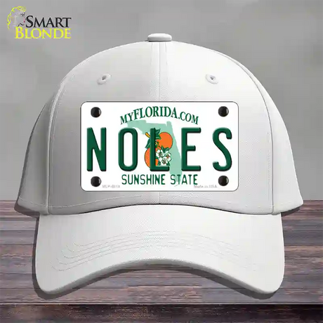 Noles Florida Novelty License Plate Hat Cotton / White