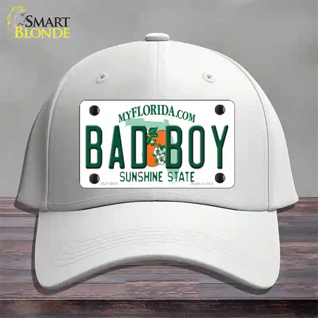 Bad Boy Florida Novelty License Plate Hat Cotton / White