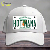 Hot Mama Florida Novelty License Plate Hat Cotton / White