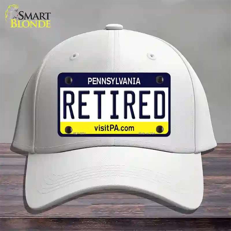 Retired Pennsylvania State Novelty License Plate Hat Cotton / White