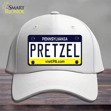 Pretzel Pennsylvania State Novelty License Plate Hat Cotton / White