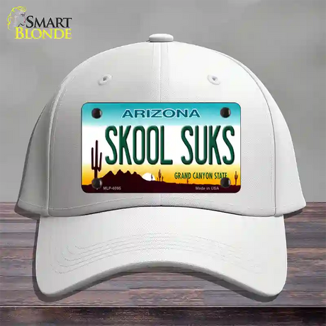 Arizona Skool Suks Novelty License Plate Hat Cotton / White