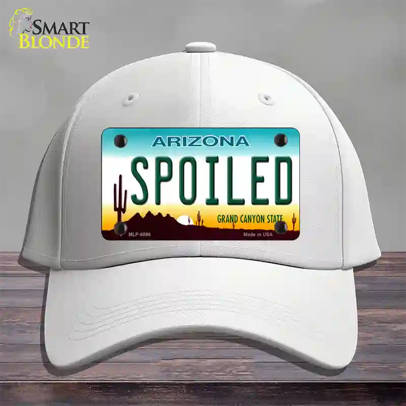 Arizona Spoiled Novelty License Plate Hat Cotton / White