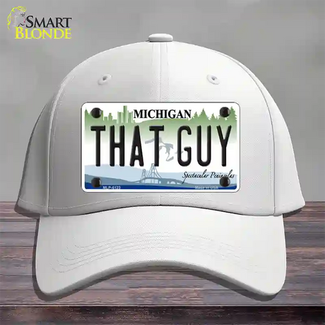 That Guy Michigan Novelty License Plate Hat Cotton / White