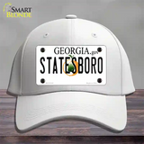 Statesboro Georgia Novelty License Plate Hat Cotton / White