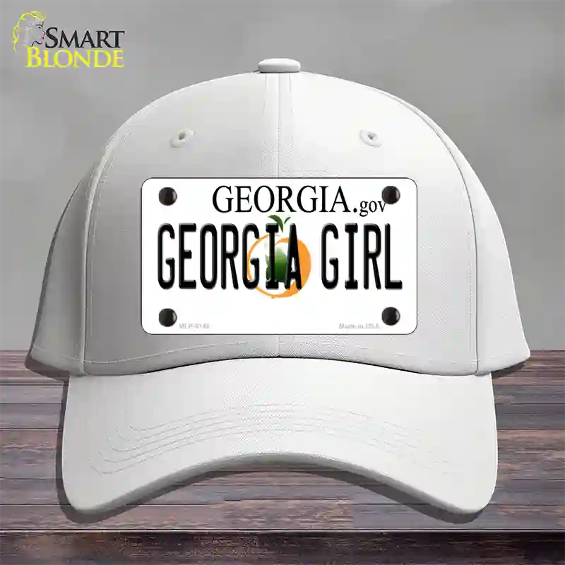 Georgia Girl Georgia Novelty License Plate Hat Cotton / White