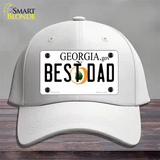 Best Dad Georgia Novelty License Plate Hat Cotton / White