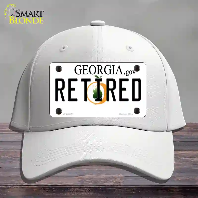 Retired Georgia Novelty License Plate Hat Cotton / White