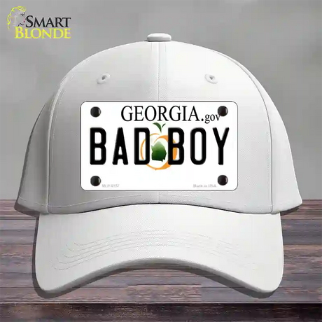 Bad Boy Georgia Novelty License Plate Hat Cotton / White