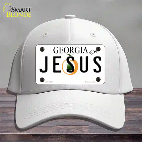 Jesus Georgia Novelty License Plate Hat Cotton / White