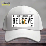 Believe Georgia Novelty License Plate Hat Cotton / White