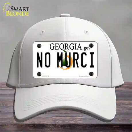 No Murci Georgia Novelty License Plate Hat Cotton / White