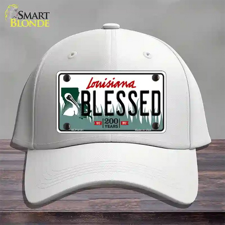 Blessed Louisiana Novelty License Plate Hat Cotton / White